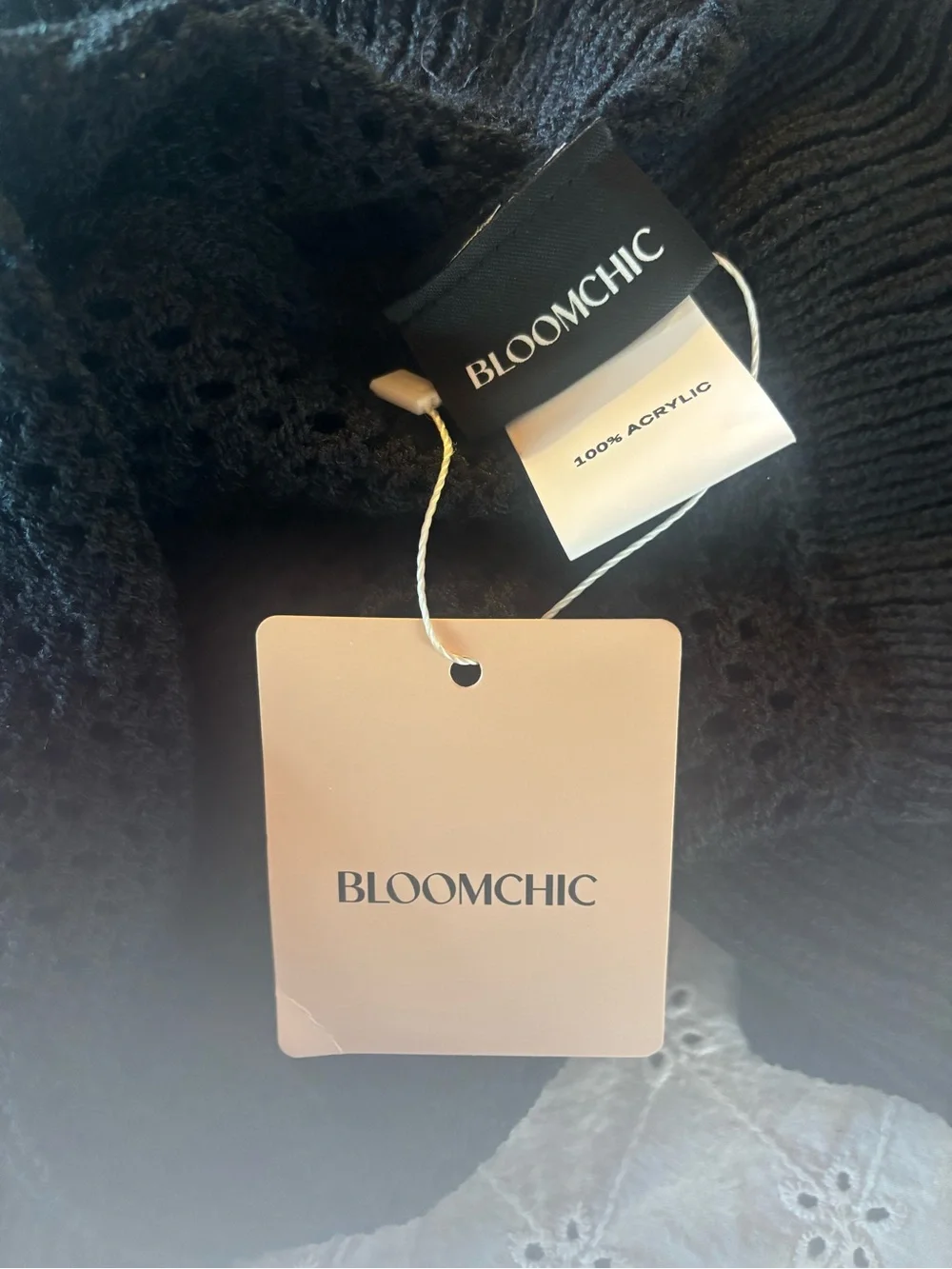 BLOOMCHIC Women's Black Ruffle Sleeve Beach Cover Up 14-16 - Picture 4 of 4